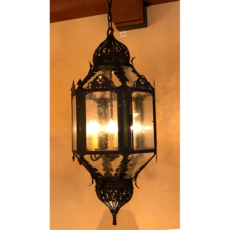 Iberia 6 - Light Chandelier, Black Rust