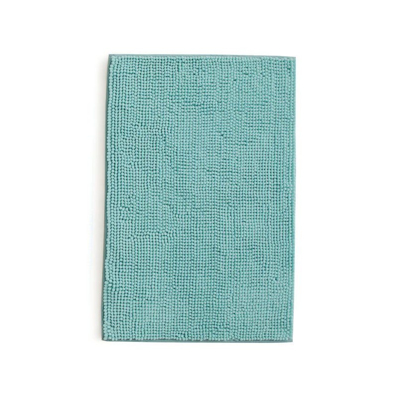 Linenspa Chenille Bath Mat, Aqua