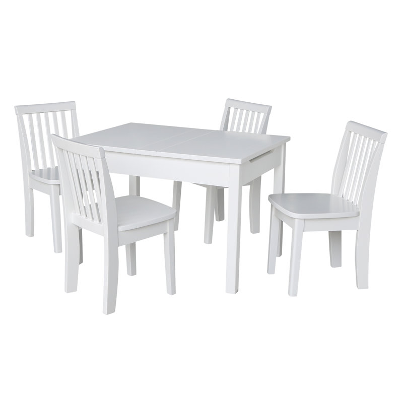 Ensemble de table et de chaises pour enfants Charbel, Blanc