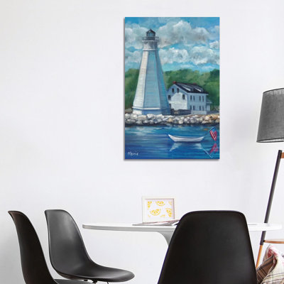 New London Lighthouse 1 Piece Wrapped Canvas Painting