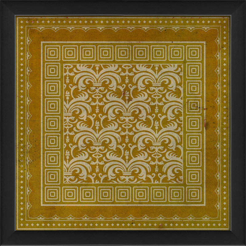 2 impressions encadrées Tile, Jaune