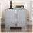 Elegant Mirrored Nightstand With Metal Handles, 2 Spacious Drawers For Bedroom And Living Room, Grey
