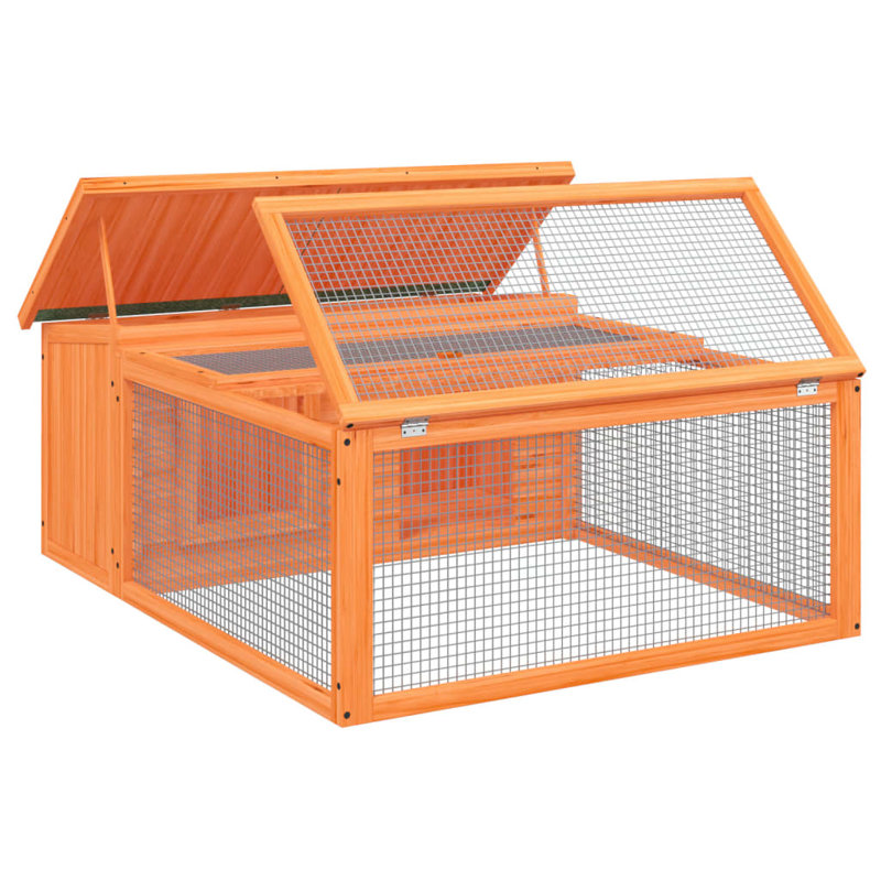 Nestor Weather Resistant Rabbit Hutch, Brown