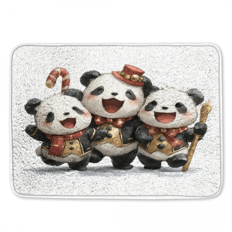 Joli tapis de bain Panda Trio, L 24 po x L 17 po