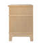 Table de chevet style bohémien Mid-Century 27,5 po x 18 po x 26 po, placage en bois de pin et canne élégante