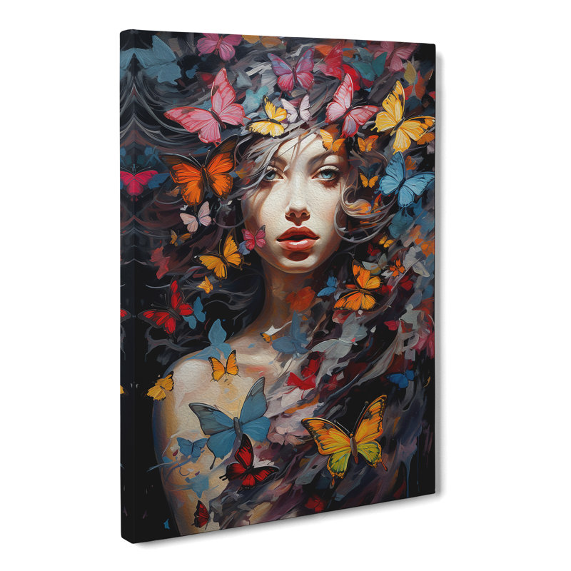 Butterfly Modern No.2 - No Frame Print, 50cm H x 35cm W x 3cm D