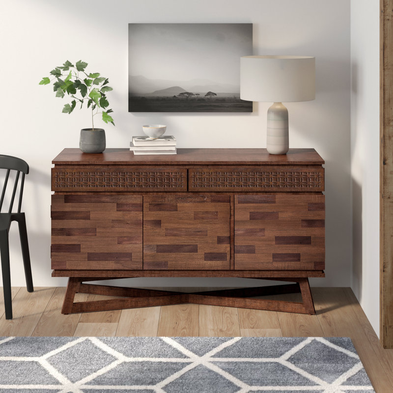 Cassilyn 140cm Solid Wood Sideboard, Brown