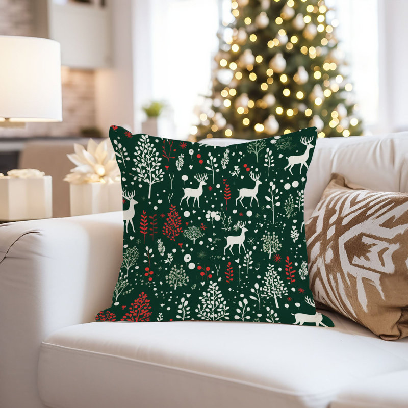 Holiday Christmas Reindeer IV Modern, 16"H x 16"W