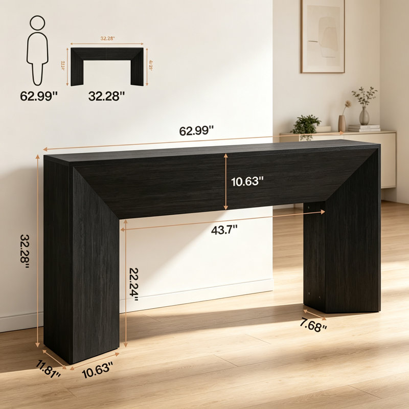 Console en bois pour canapé