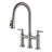 Sumerain Kitchen Sink Faucet, 2 Handle Deck Mount Bridge Pull-out Kitchen Faucet, SWF6119PQ-XX-88305261