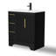 Ensemble de meuble-lavabo moderne simple 30 "avec comptoir en résine Skeen, robinet, assemblage requis-1673290153-1673290152