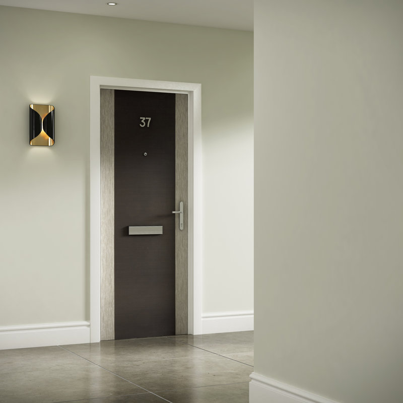 Fire Doors Lacquered, 198.1cm H x 76.2cm W x 4.4cm D, Grey