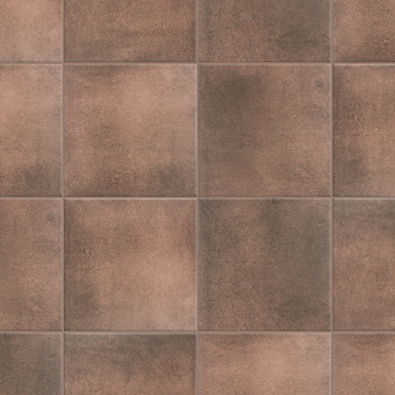 Matter 6" x 6" Porcelain Stone Look Floor and Wall Tile, Red