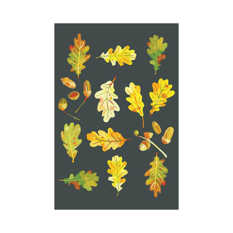 Feuilles de chêne et glands NSQ81, H 60 po x l 40po x P 1,5 po
