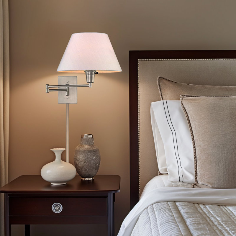 Express Swing Arm Sconce (Pack of 2), Brushed Nickel, White