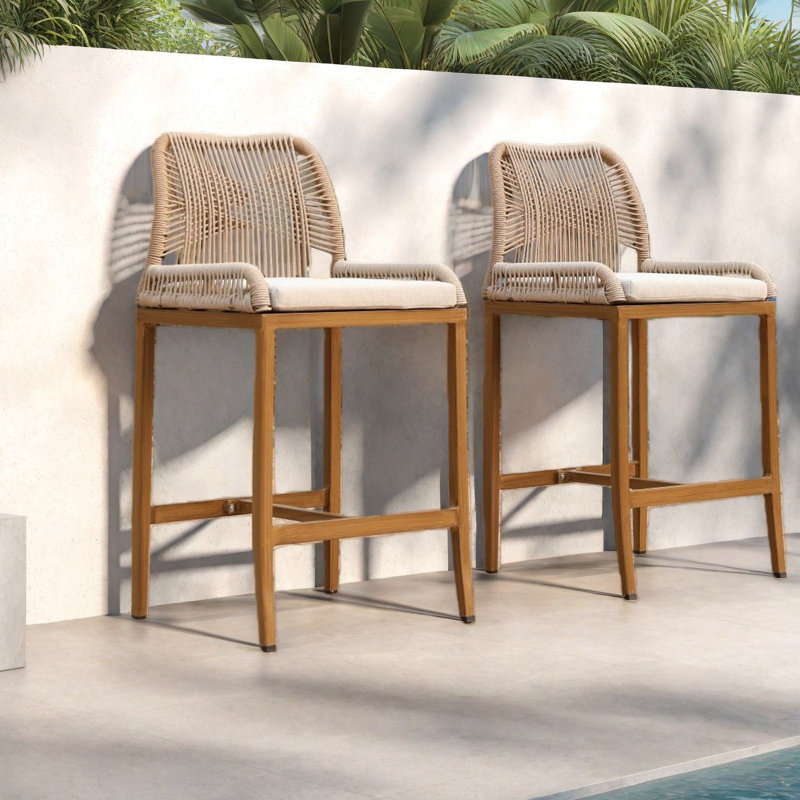 Ensemble de 2 tabourets de patio