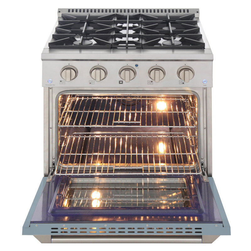 30" 4.2 Cu. ft. Freestanding Gas with Convection Oven, Liquid Propane, Light Blue