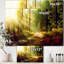 Sun Rays in Misty Old Forest - reproduction de photo sur toile-55631143-55631144