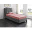 Matelas double et coussin en rose, mousse viscoélastique imprégnée de gel avec charbon, aéré pour un confort optimal 7 po, tissu respirant rose, sommeil gris anthracite