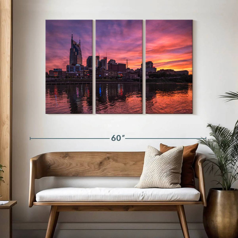 Sebbie Nashville au crépuscule, H 32 po x l 50 po
