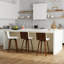 Tabouret pivotant de style Mid-Century avec siège et dossier rembourrés Roland-81961552-81961557