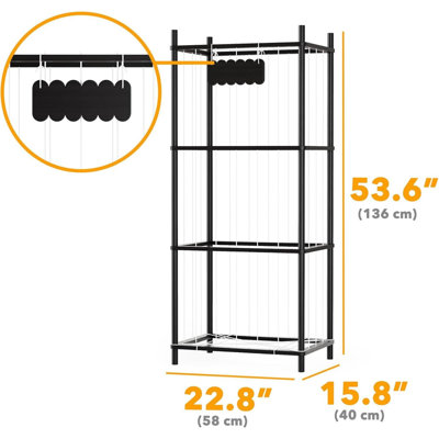 136 cm H x 58 cm W Toy Storage Bookcase