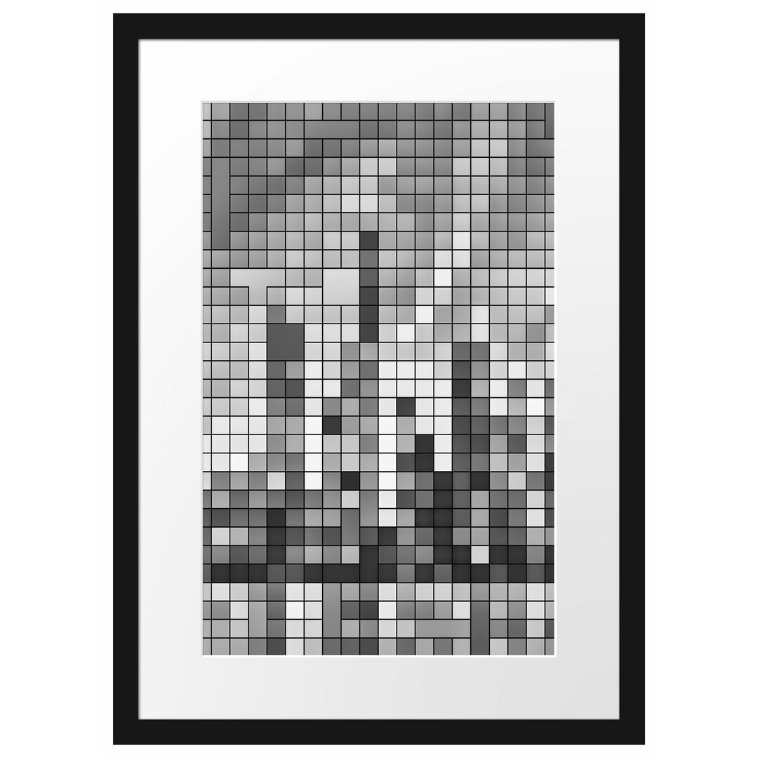 Gerahmtes Poster New York Pixel Skyline