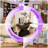 Console Table - Double Semi-Circle LED-Accented Hammered Texture Solid Wood
