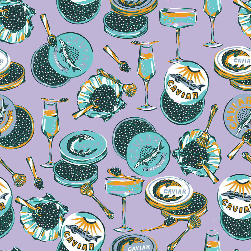 Papier peint auto-adhésif Champagne and Caviar Lavendar, Mauve