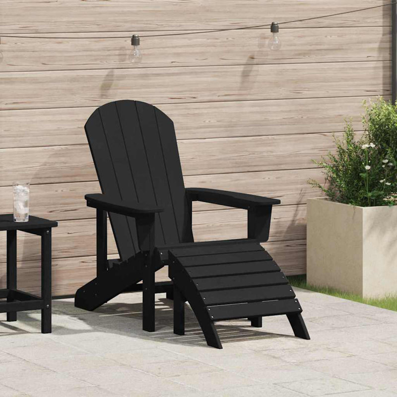 Outdoor Adirondack Chair, Black