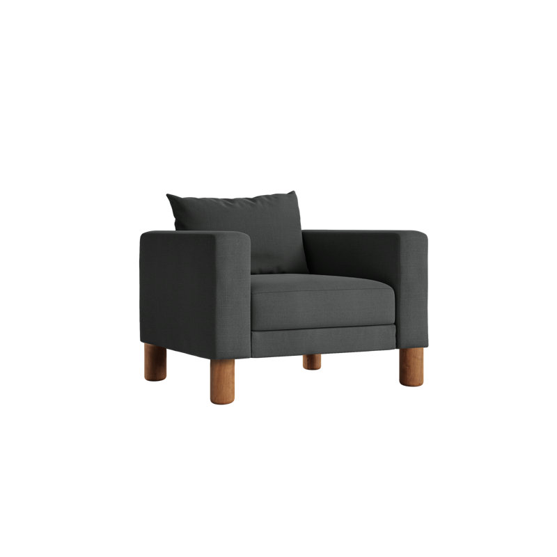 Fauteuil club Essential, À cylindre, Poly Ombre recyclée