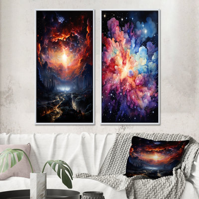 " Galaxy Celestial Fireworks " 2 - Pieces