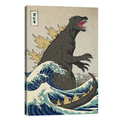 The Great Monster Off Kanagawa 1 Piece Wrapped Canvas Wall Art