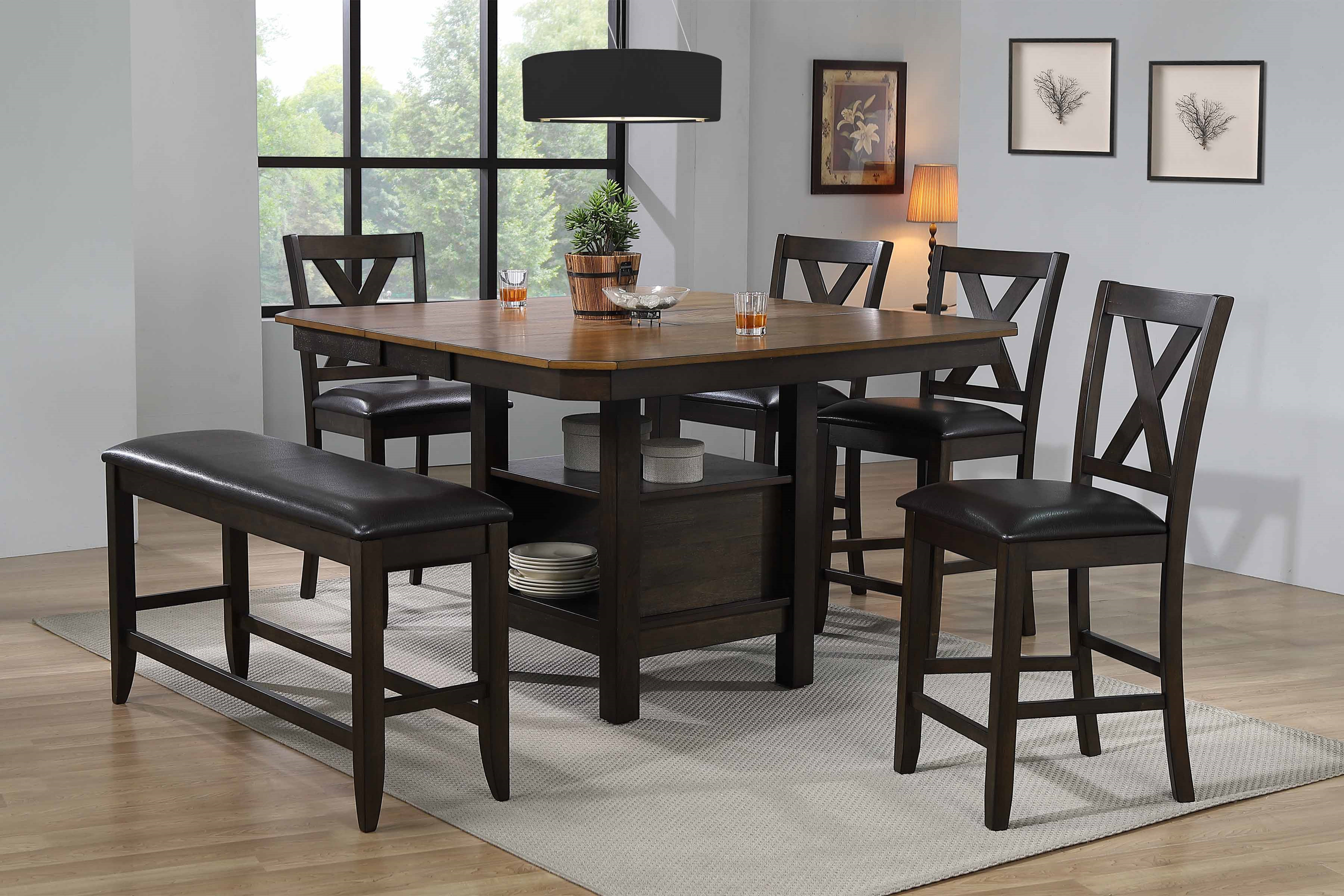 Black pub discount height dining sets