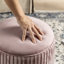 Modern Corrugated Upholstered Storage Ottoman Or Accent Stool With Rubberwood Ball Feet-1450551241