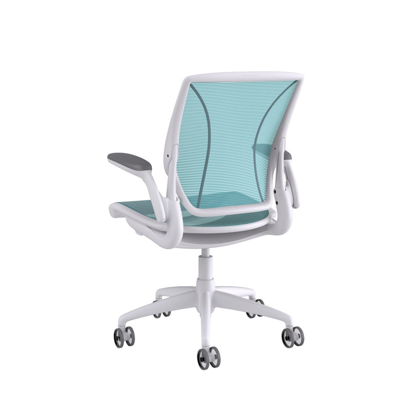 World Mesh Task Chair, Citron, Adjustable, White
