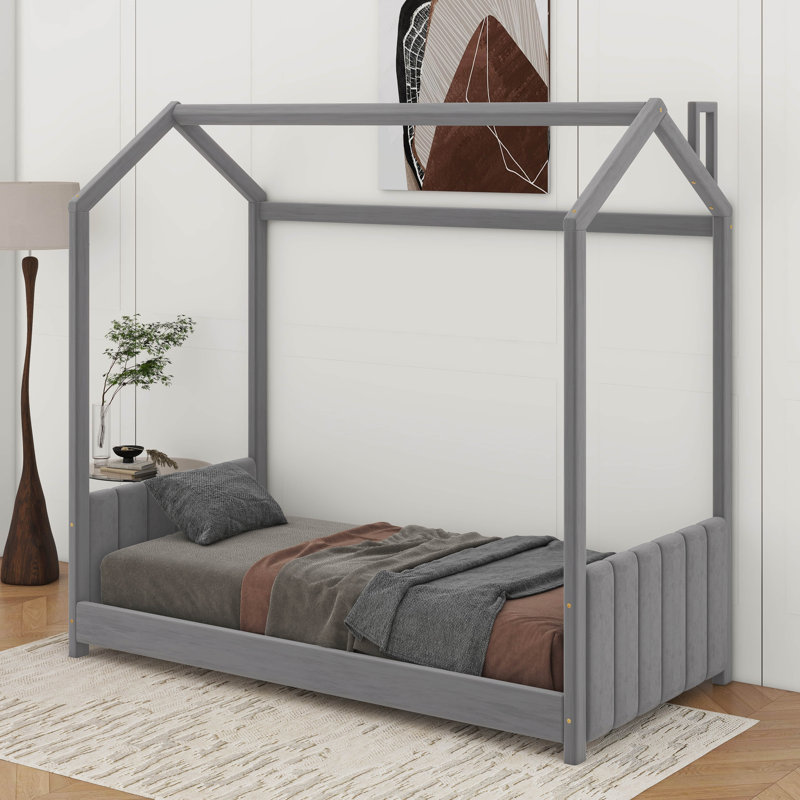 Lit en bois Velvet House, Lit simple