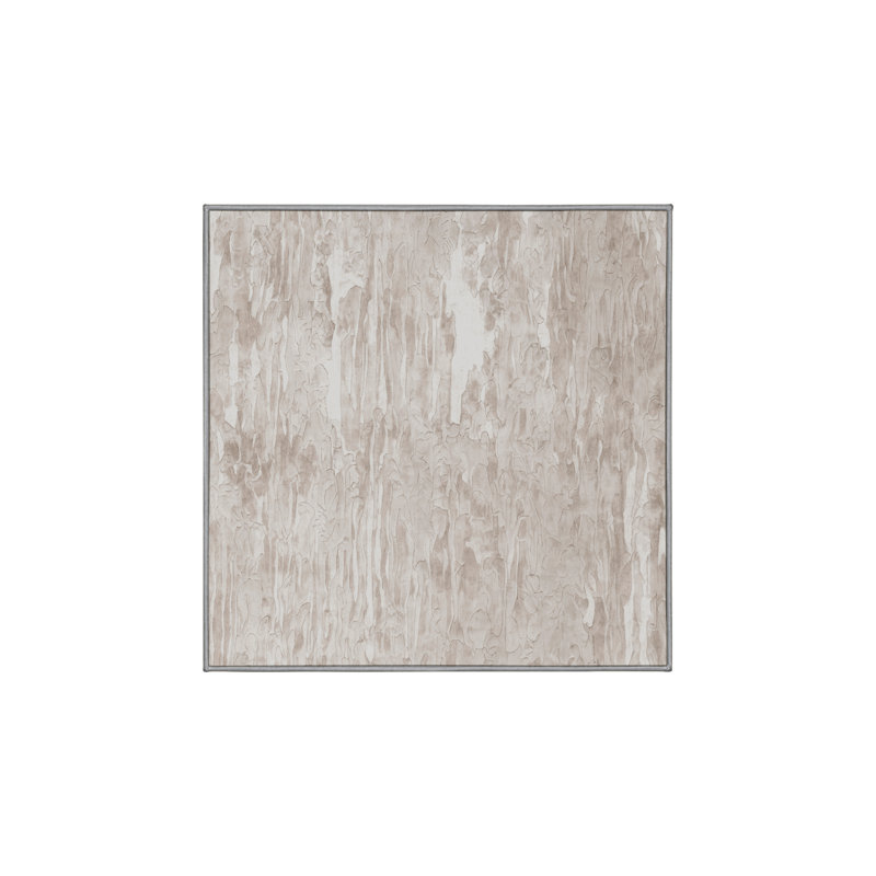 Machine Washable Gray Area Rug, Square 7'