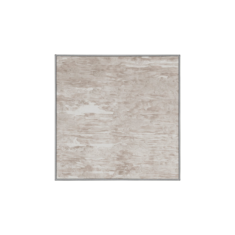 Tapis gris lavable à la machine, Carré 3 pi