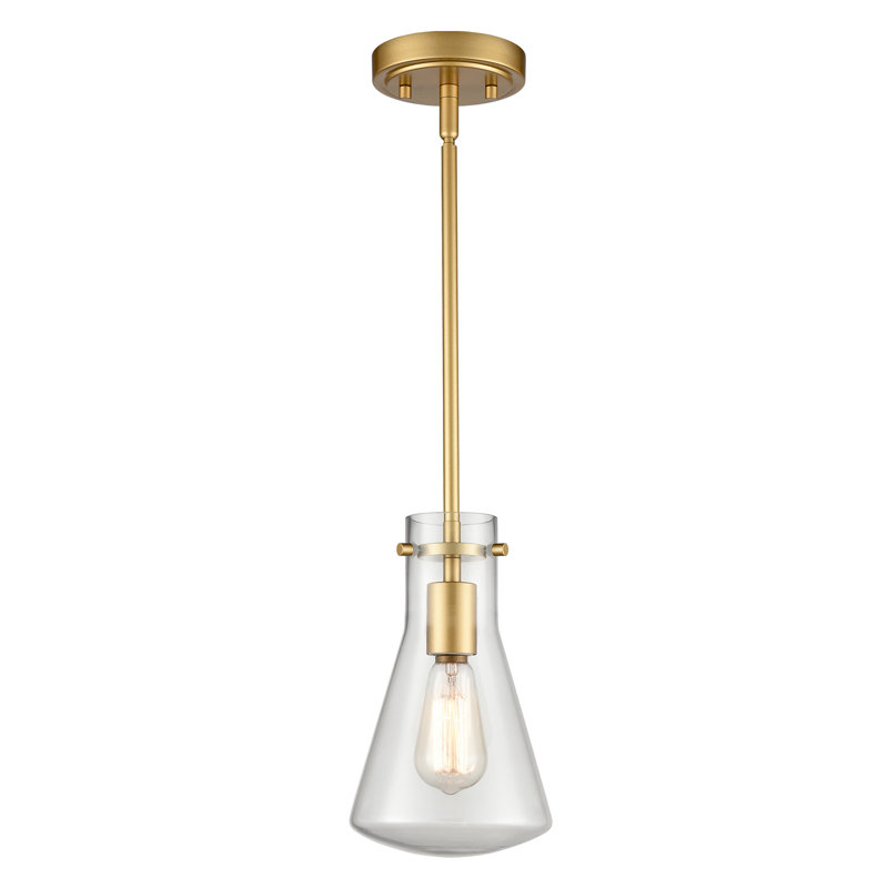 Luminaire suspendu en verre, Doré