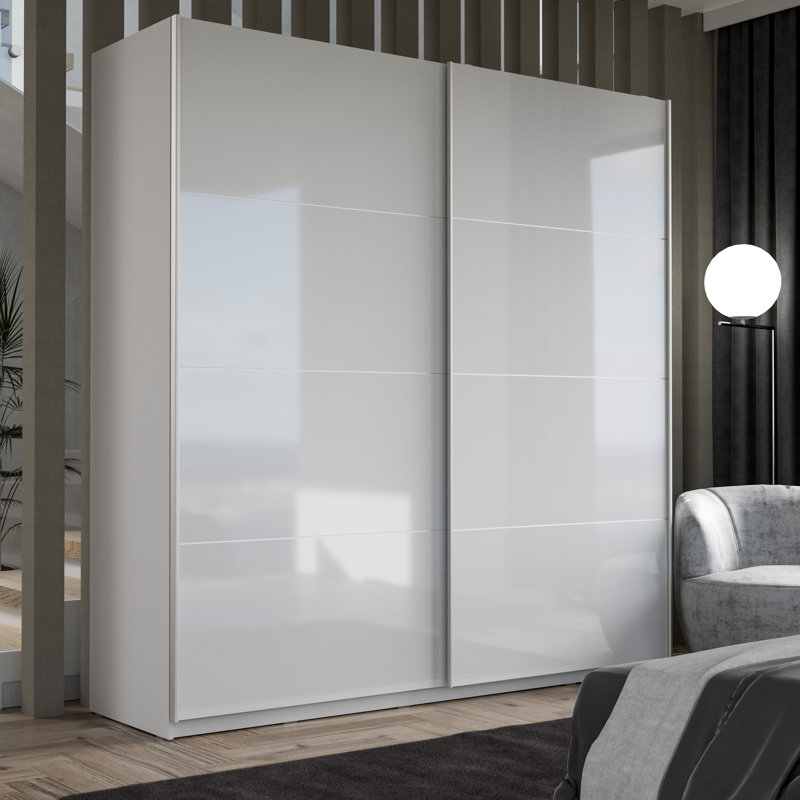 Dominey 2 Door Sliding Wardrobe, 210cm H x 200cm W x 61cm D