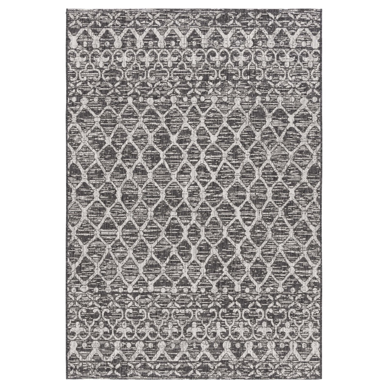 Tapis d'intérieur / extérieur à motif géométrique Gzifa Performance, Rectangle 5 pi 3 po x 7 pi 7 po