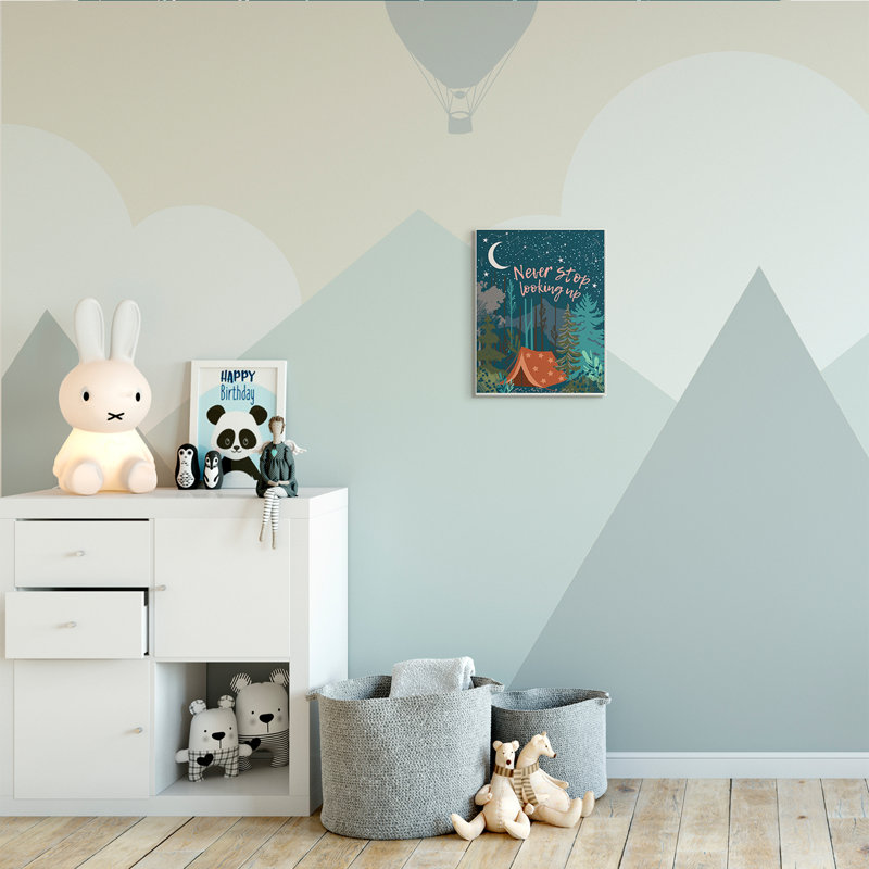 Never Stop Look Up Up, ciel nocturne, Plaque murale, H 15 po x l 10 po x P 0,5 po