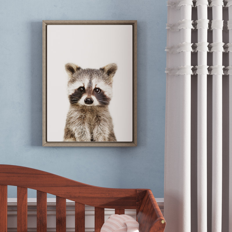 "Animal Studio Raccoon" par Amy Peterson, reproduction d'art sur toile encadrée