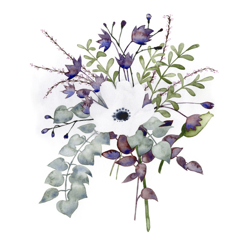 Bohemian Bouquet II by Grace Popp - Wrapped Canvas Painting, 51cm H x 51cm W