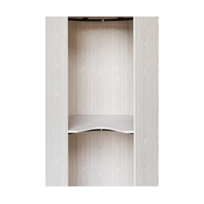  Polygon Corner Wardrobe with Ample Storage Space, Perfect for Maximizing Corner Areas, Elegant Design with Shelving for Clothes and Accessories, Natural