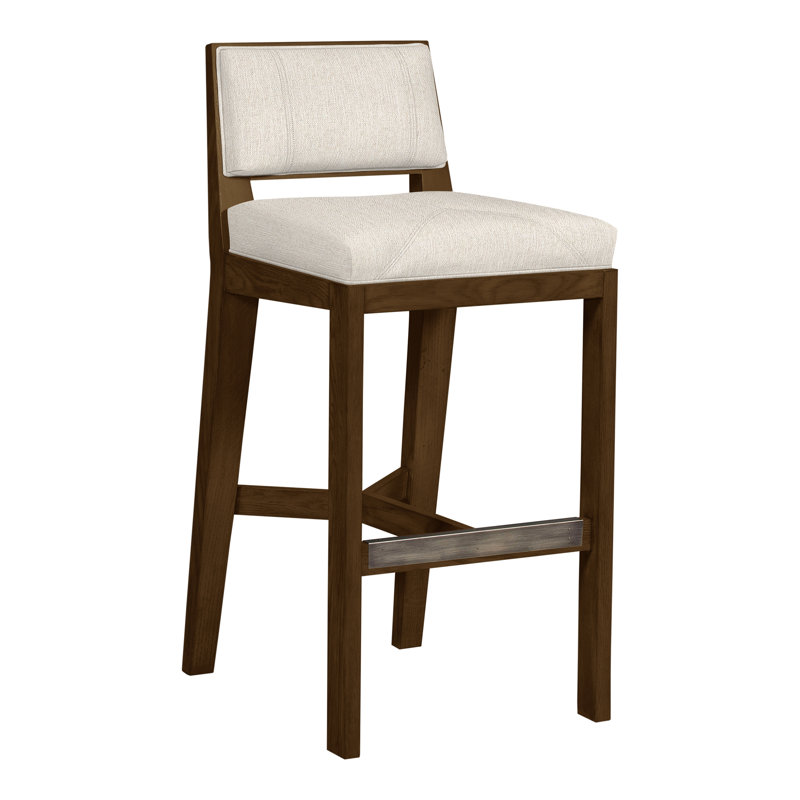 Thom Filicia 32.5'' Bar Stool, Havana, Instant Parchment