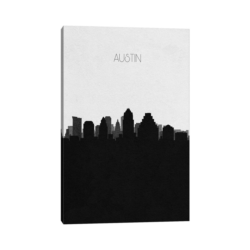 Austin, Texas City Skyline 1 Piece Wrapped Canvas Wall Art, 20.32 cm H x 30.48 cm W