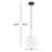 Kuro 1 - Light Black/White/Gold Single Pendant