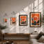 Striped Bloom Botanical - Framed Print-594436386-594436384